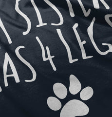 Sister has 4 legs Romper Bodysuit-Direct To Garment Print-Brisco Baby