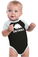 Babysaurus Raglan Romper Bodysuit-Direct To Garment Print-Brisco Baby