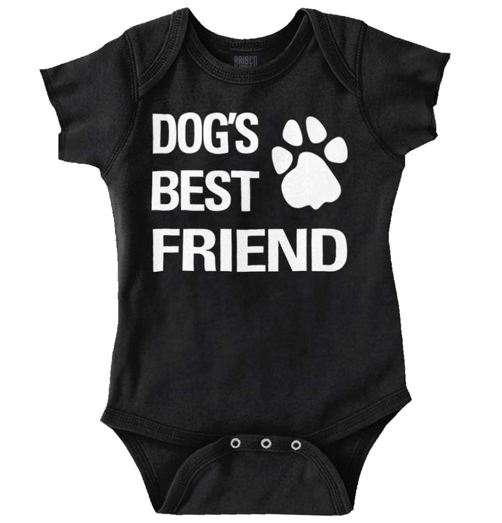Dog's Best Friend Romper Bodysuit-Direct To Garment Print-Brisco Baby