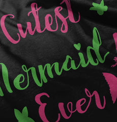 Cutest Mermaid Ever Infant Baby Bib-Direct To Garment Print-Brisco Baby