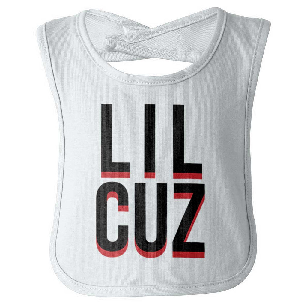 Lil Cuz Infant Baby Bib-Direct To Garment Print-Brisco Baby