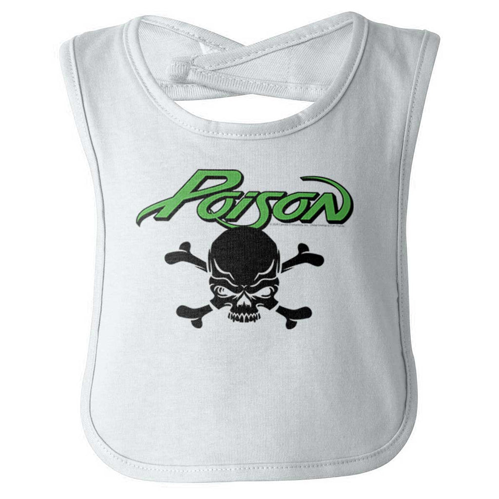 Poison Skull Infant Baby Bib-Direct To Garment Print-Brisco Baby