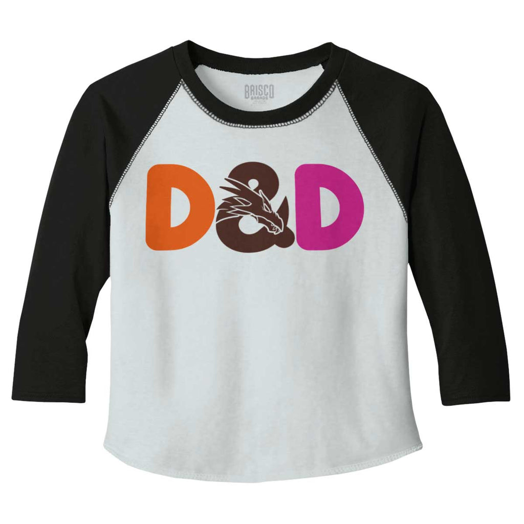 Dungeons Fantasy Tabletop Gamer Toddler Baseball-Direct To Garment Print-Brisco Baby