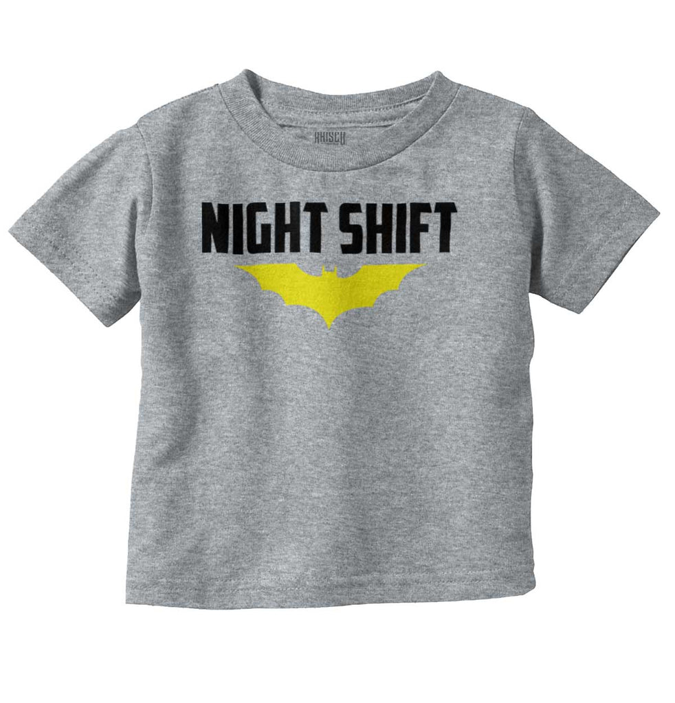 Night Shift Infant Toddler T Shirt-Direct To Garment Print-Brisco Baby