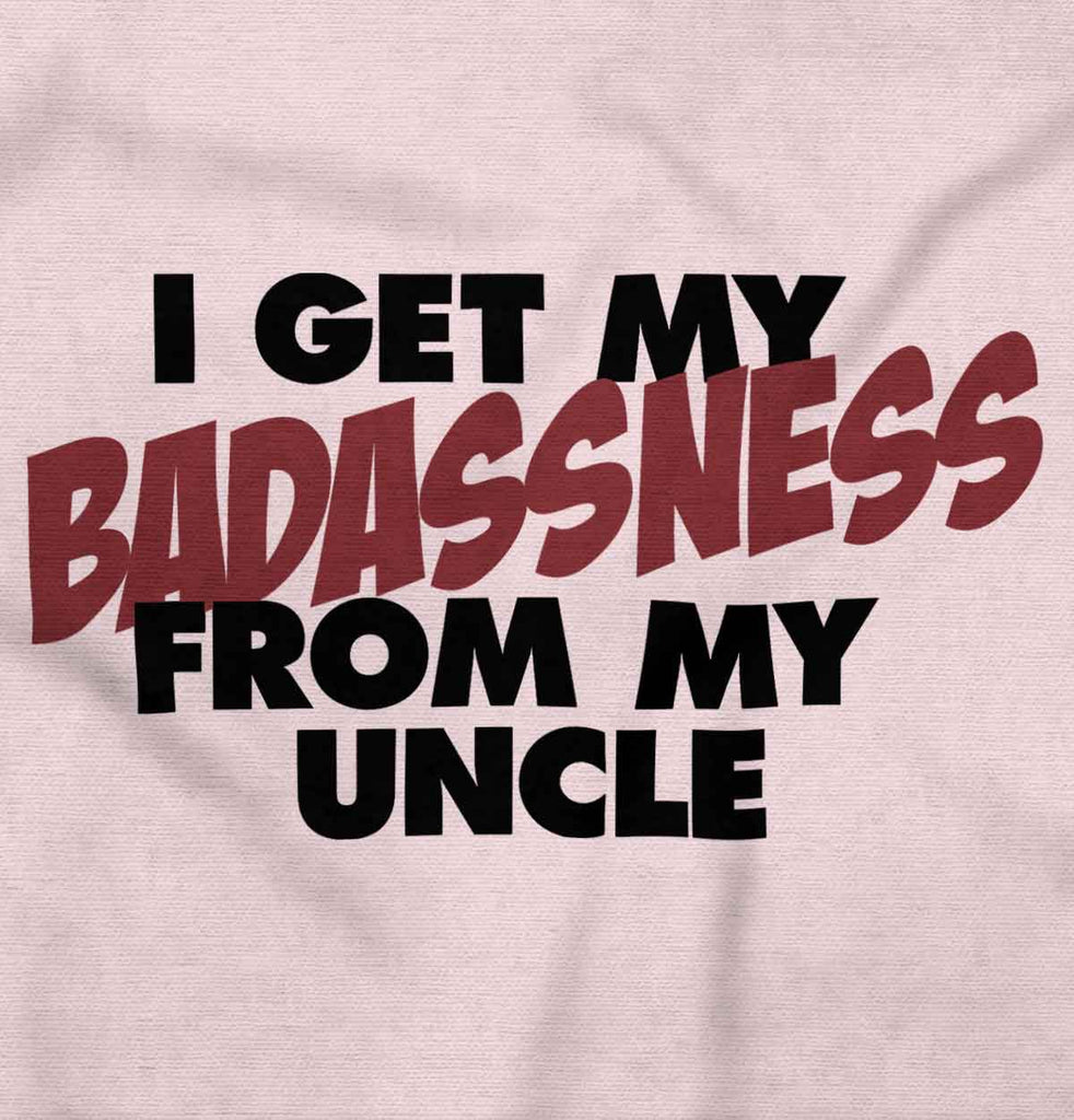 Badass Uncle Toddler Ruffled Trim T-Shirt-Direct To Garment Print-Brisco Baby