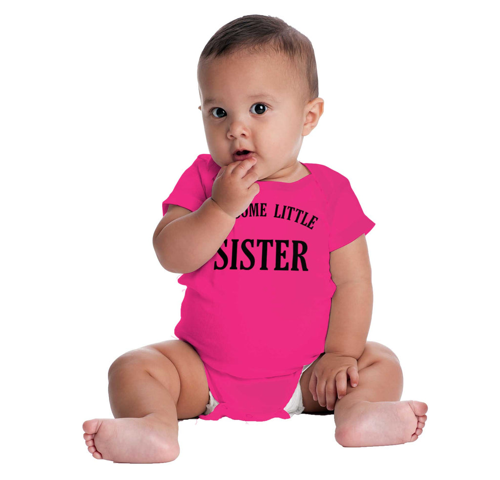 Awesome Little Sister Romper Bodysuit-Direct To Garment Print-Brisco Baby