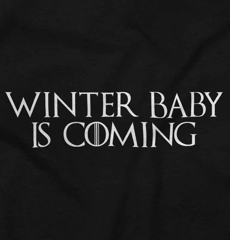 Winter Baby Is Coming Maternity T-Shirt-Direct To Garment Print-Brisco Baby
