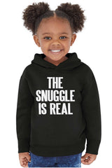 Snuggle Is Real Toddler Pullover Hoodie-Direct To Garment Print-Brisco Baby