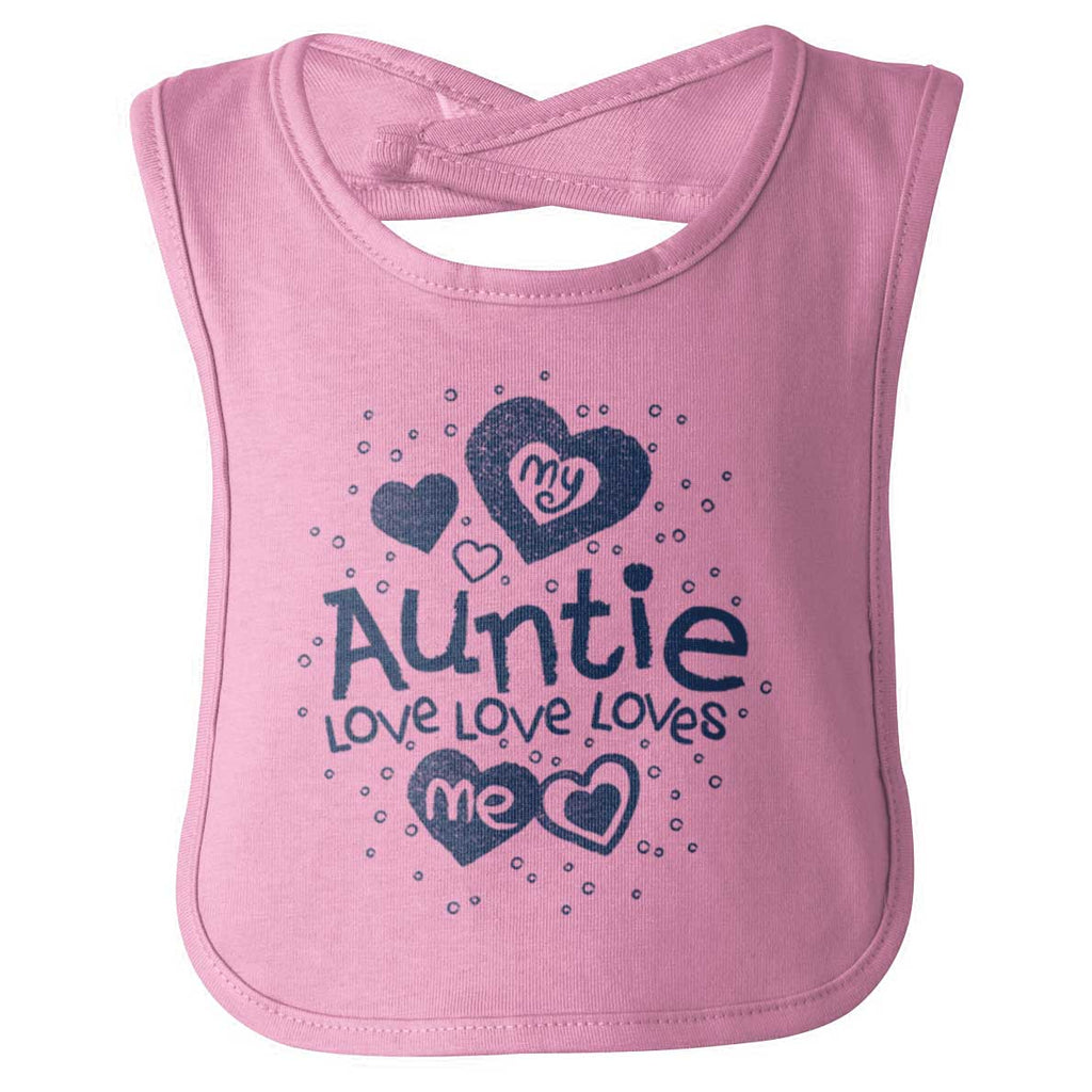 Auntie Loves Me Infant Baby Bib-Direct To Garment Print-Brisco Baby