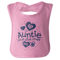 Auntie Loves Me Infant Baby Bib-Direct To Garment Print-Brisco Baby