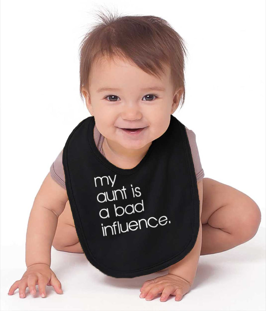 Bad Influence Infant Baby Bib-Direct To Garment Print-Brisco Baby