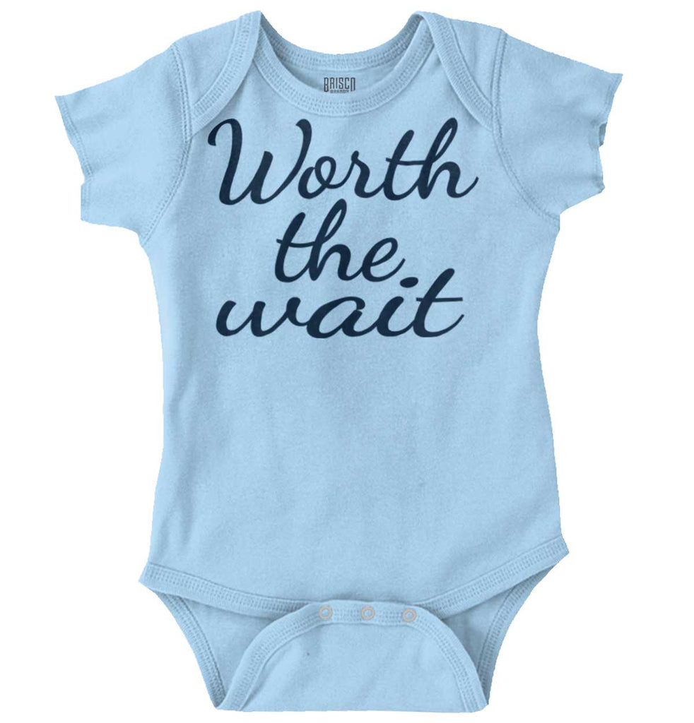 Worth The Wait Romper Bodysuit-Direct To Garment Print-Brisco Baby