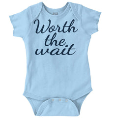 Worth The Wait Romper Bodysuit-Direct To Garment Print-Brisco Baby