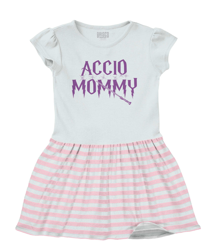 Accio Mommy Baby Striped Skirt Dress-Direct To Garment Print-Brisco Baby