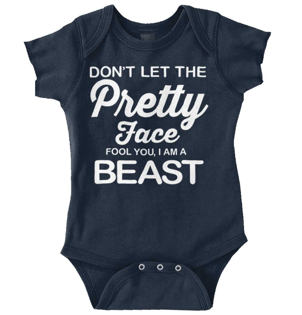 Pretty Face Romper Bodysuit-Direct To Garment Print-Brisco Baby