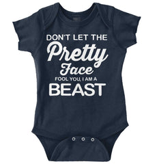 Pretty Face Romper Bodysuit-Direct To Garment Print-Brisco Baby