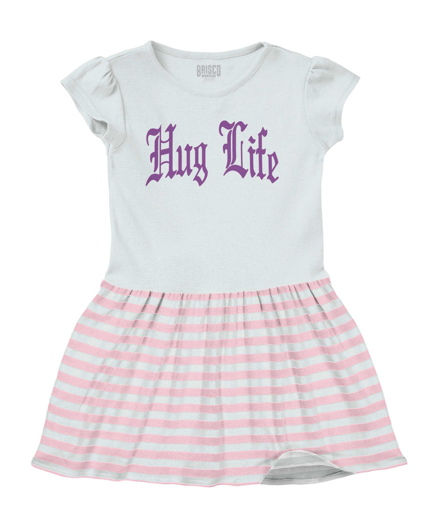 Hug Life Baby Striped Skirt Dress-Direct To Garment Print-Brisco Baby