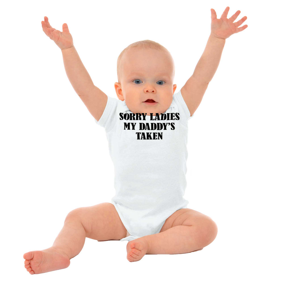 Daddy's Taken Romper Bodysuit-Direct To Garment Print-Brisco Baby