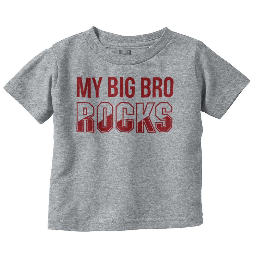 My Big Bro Rocks Infant Toddler T Shirt-Direct To Garment Print-Brisco Baby