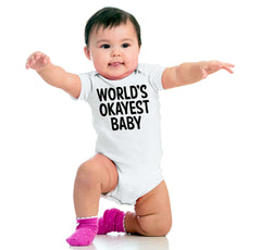Okayest Baby Romper Bodysuit-Direct To Garment Print-Brisco Baby