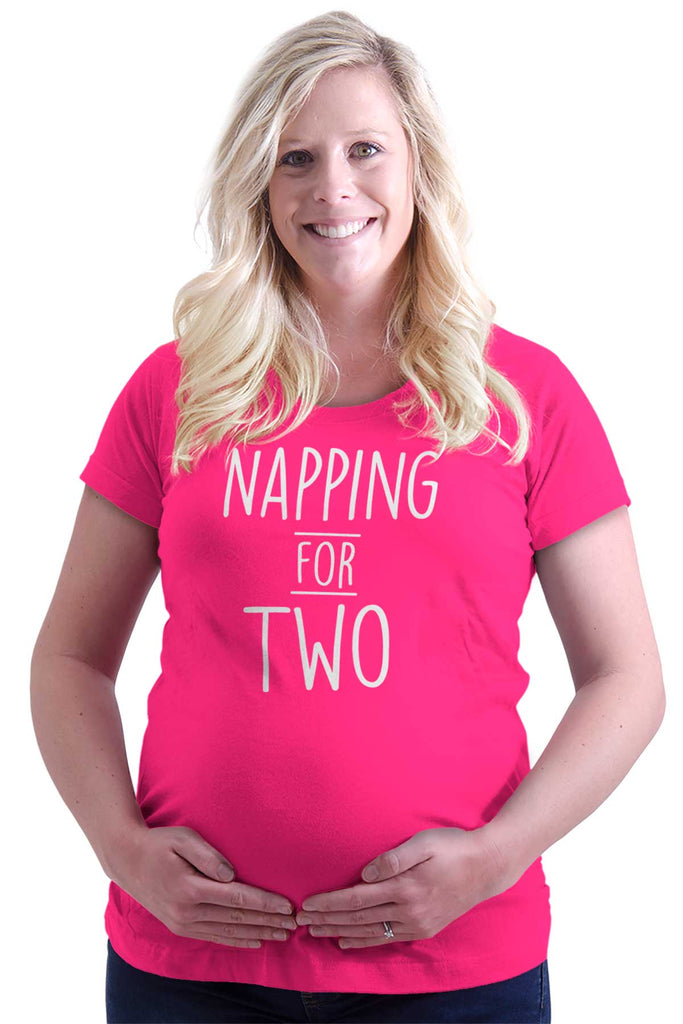 Napping For Two Maternity T-Shirt-Direct To Garment Print-Brisco Baby