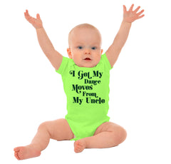 Dance Moves From Uncle Romper Bodysuit-Direct To Garment Print-Brisco Baby