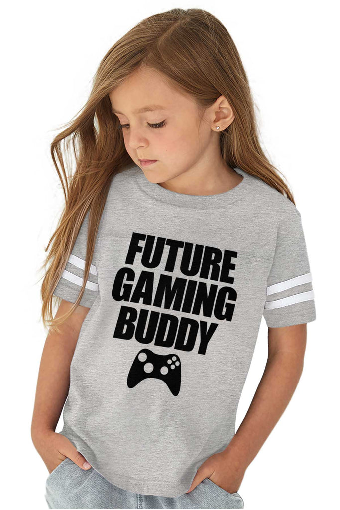 Future Gaming Buddy Toddler Football Jersey Tee-Direct To Garment Print-Brisco Baby
