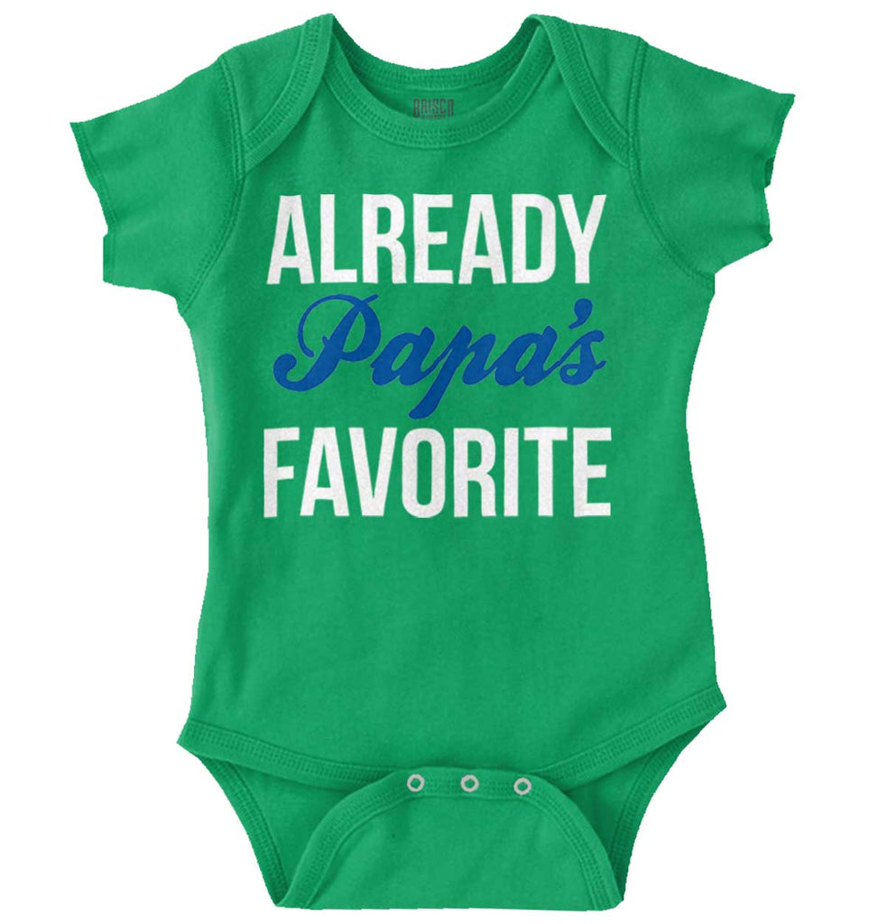 Already Papa's Favorite Romper Bodysuit-Direct To Garment Print-Brisco Baby