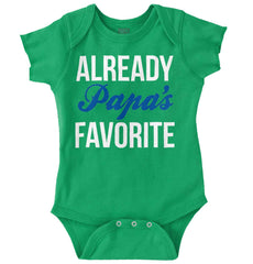 Already Papa's Favorite Romper Bodysuit-Direct To Garment Print-Brisco Baby