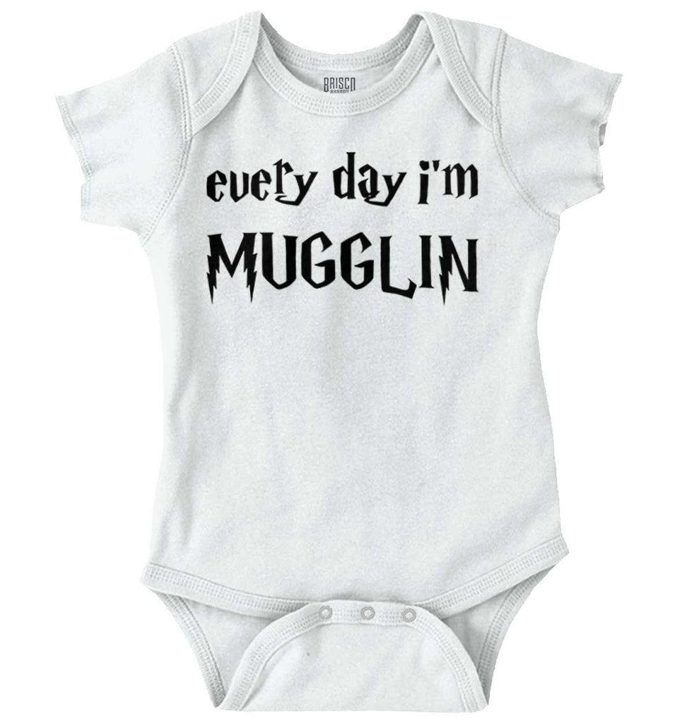 Every Day I'm Mugglin' Romper Bodysuit-Direct To Garment Print-Brisco Baby