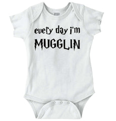 Every Day I'm Mugglin' Romper Bodysuit-Direct To Garment Print-Brisco Baby