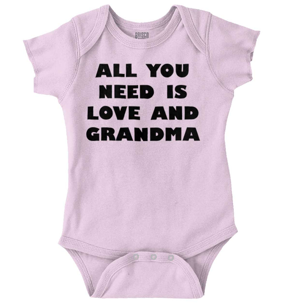 All You Need Is Love And Grandma Romper Bodysuit-Direct To Garment Print-Brisco Baby
