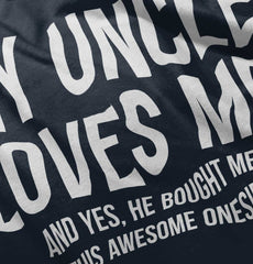 Uncle Loves Me Bough Ringer Romper Bodysuit-Direct To Garment Print-Brisco Baby