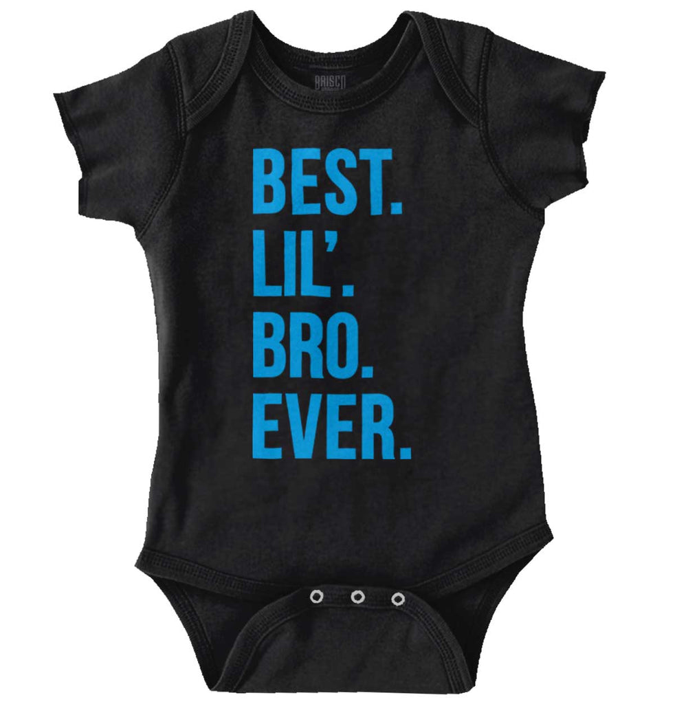 Best Lil' Bro Ever Romper Bodysuit-Direct To Garment Print-Brisco Baby