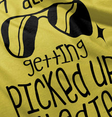 Picked Up By Ladies Romper Bodysuit-Direct To Garment Print-Brisco Baby