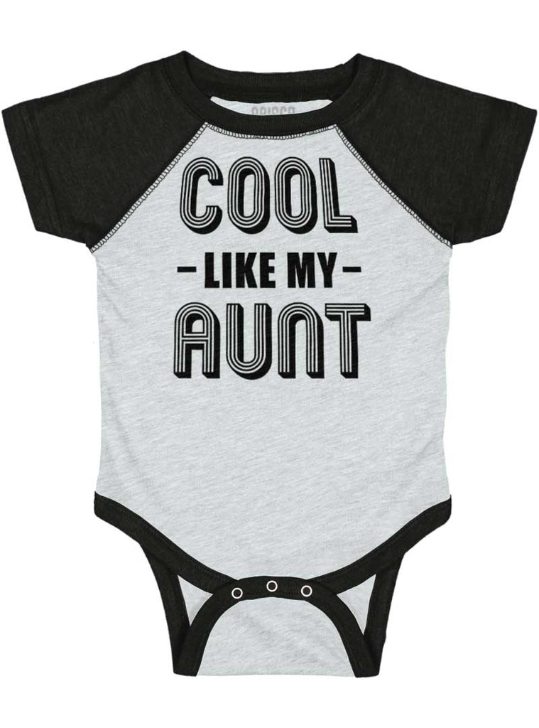 Aunt is Single Raglan Romper Bodysuit-Direct To Garment Print-Brisco Baby