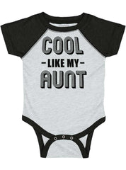 Aunt is Single Raglan Romper Bodysuit-Direct To Garment Print-Brisco Baby