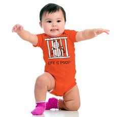 Jail Crib Romper Bodysuit-Direct To Garment Print-Brisco Baby