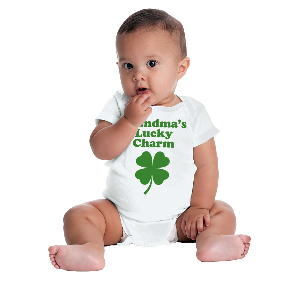 Grandma's Lucky Charm Romper Bodysuit-Direct To Garment Print-Brisco Baby