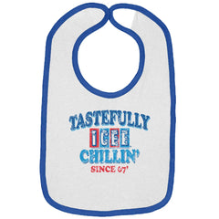 Chillin Since '67 Trimmed Colored Velcro Bib-Direct To Garment Print-Brisco Baby