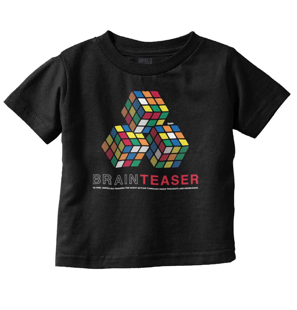 Brainteaser Infant Toddler T Shirt-Direct To Garment Print-Brisco Baby