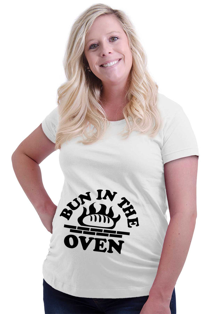 Bun In The Oven Maternity T-Shirt-Direct To Garment Print-Brisco Baby