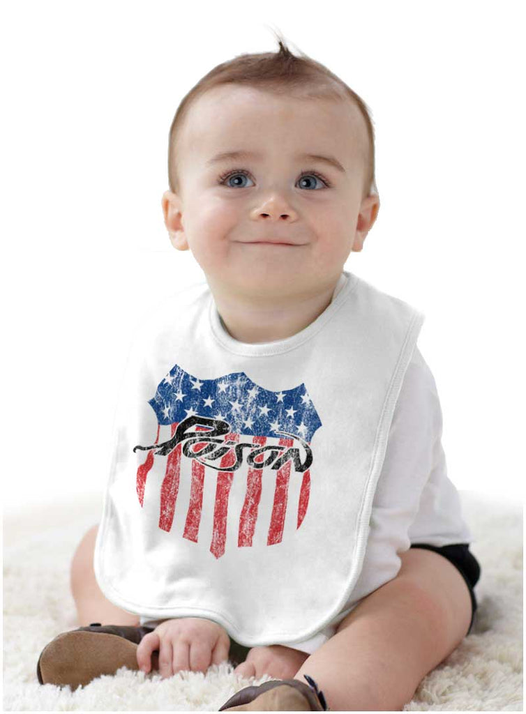 Poison USA Infant Baby Bib-Direct To Garment Print-Brisco Baby