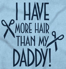 More Hair Than Daddy Infant Baby Bib-Direct To Garment Print-Brisco Baby