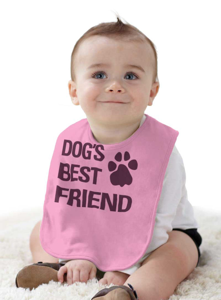 Dog's Best Friend Infant Baby Bib-Direct To Garment Print-Brisco Baby
