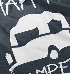 Happy Camper Football Romper Bodysuit-Direct To Garment Print-Brisco Baby