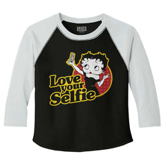Love Your Selfie Toddler Baseball-Direct To Garment Print-Brisco Baby