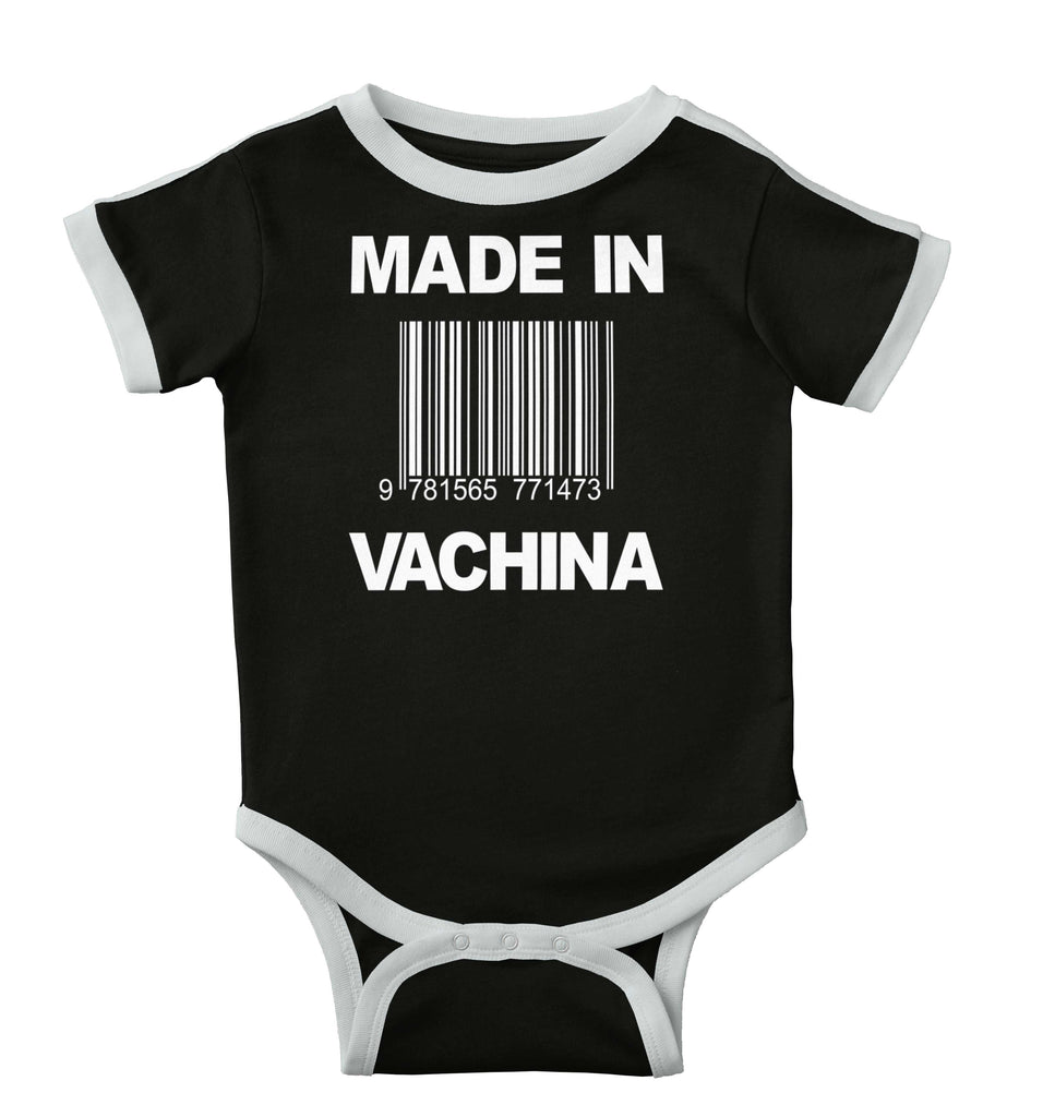 Made In Vachina Ringer Romper Bodysuit-Direct To Garment Print-Brisco Baby
