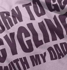 Cycling With Daddy Infant Baby Bib-Direct To Garment Print-Brisco Baby