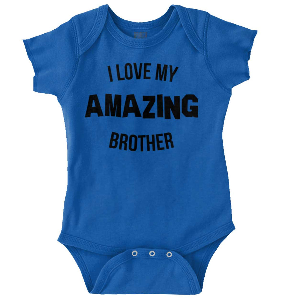 I Love My Amazing Brother Romper Bodysuit-Direct To Garment Print-Brisco Baby